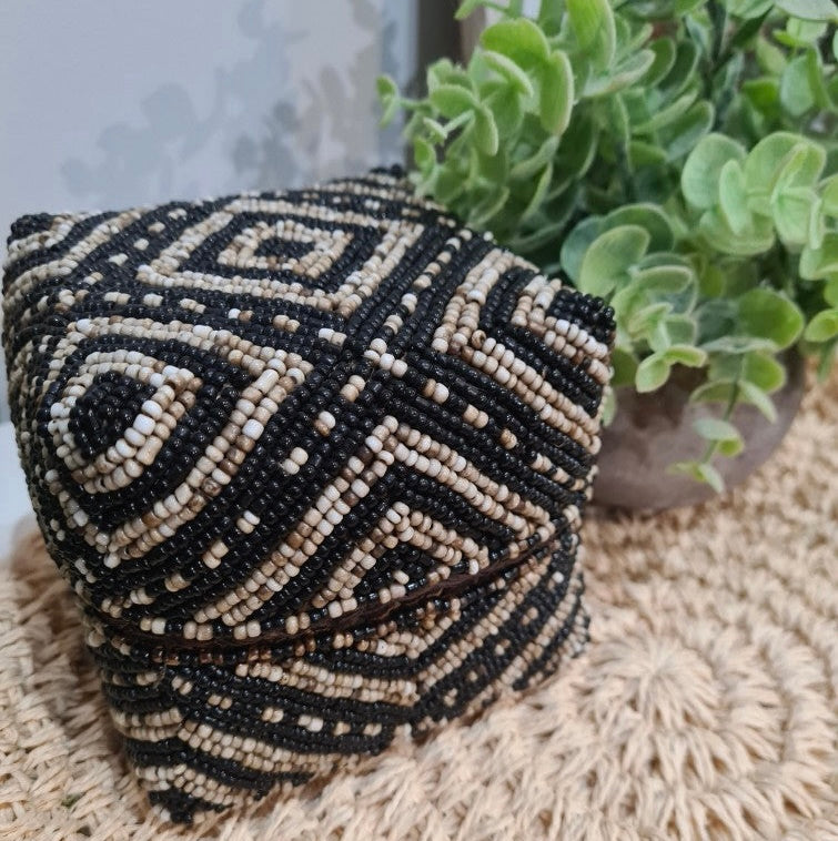 Beaded trinket square boxes
