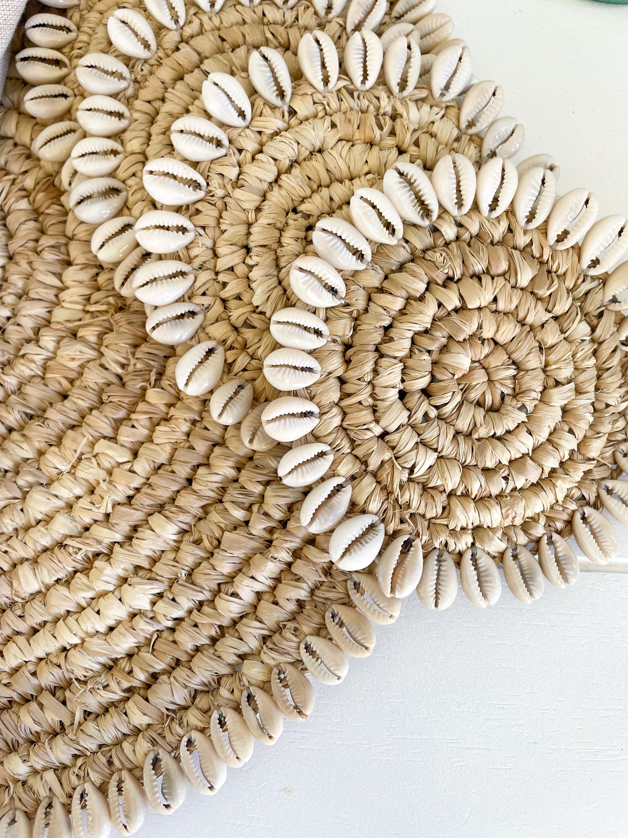 Cowrie shell Raffia Coasters | Coastal Boho Homewares and Decor