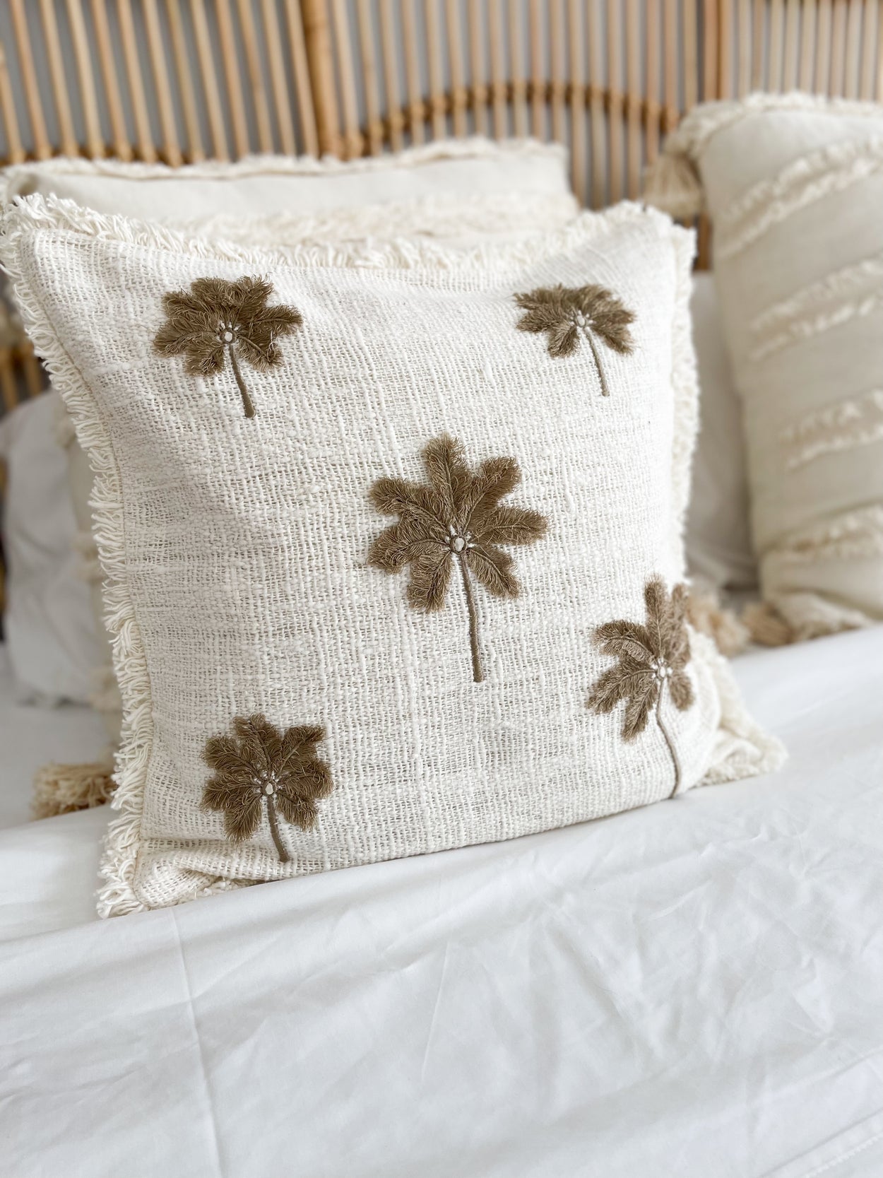 Cotton palm tree cushion