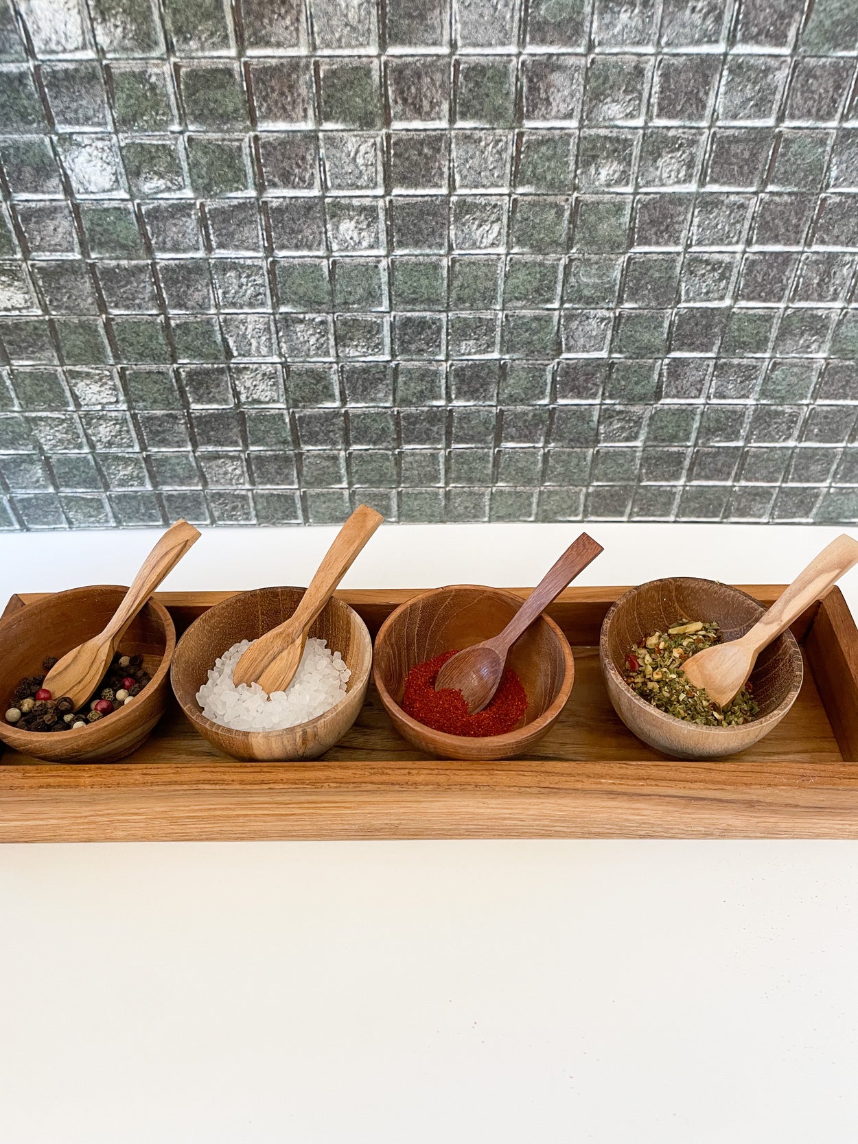Teaki 4 Dish Condiments