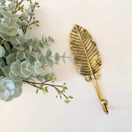 Gold leaf brass hook