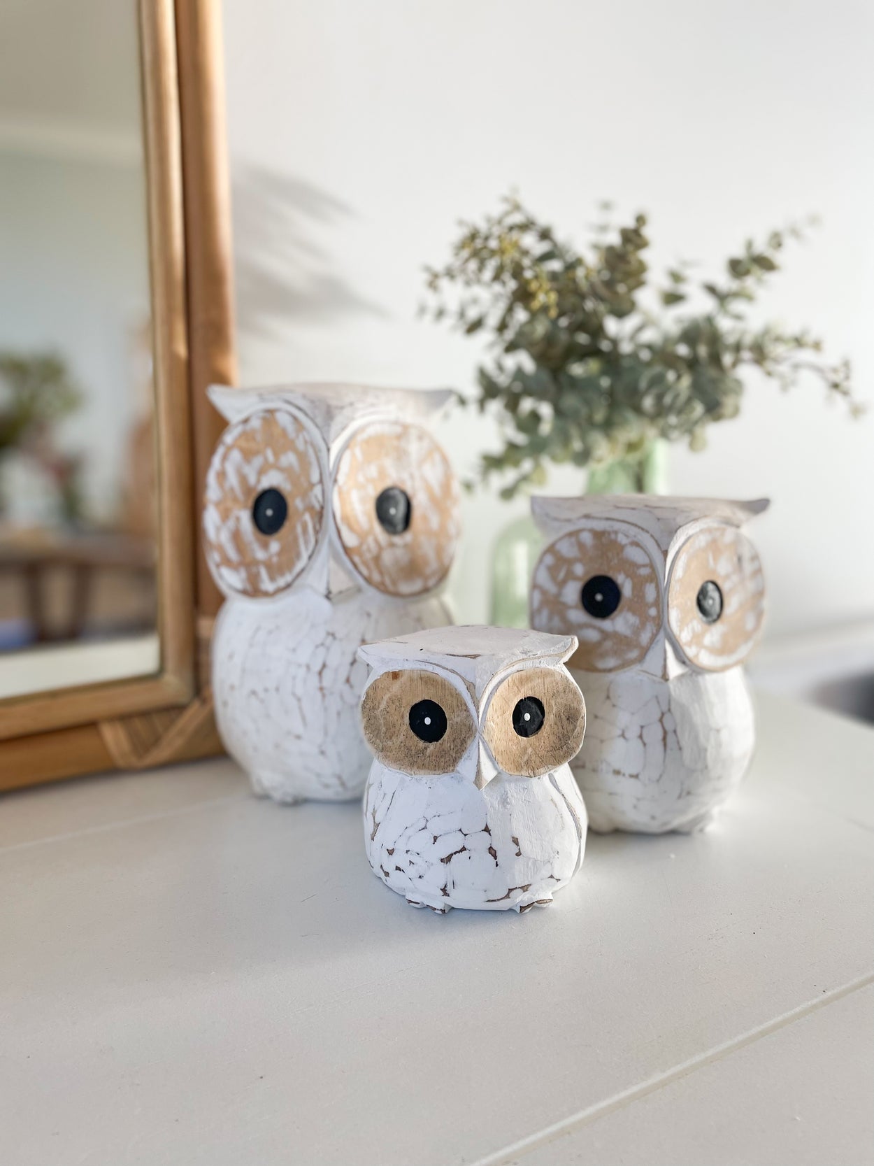 Wooden owl | Coastal Boho Homewares and Decor