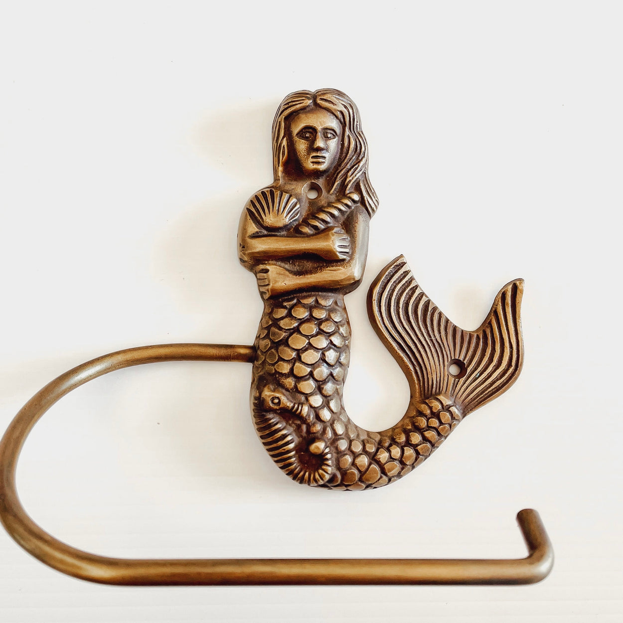 Mermaid toilet roll or hand towel holder