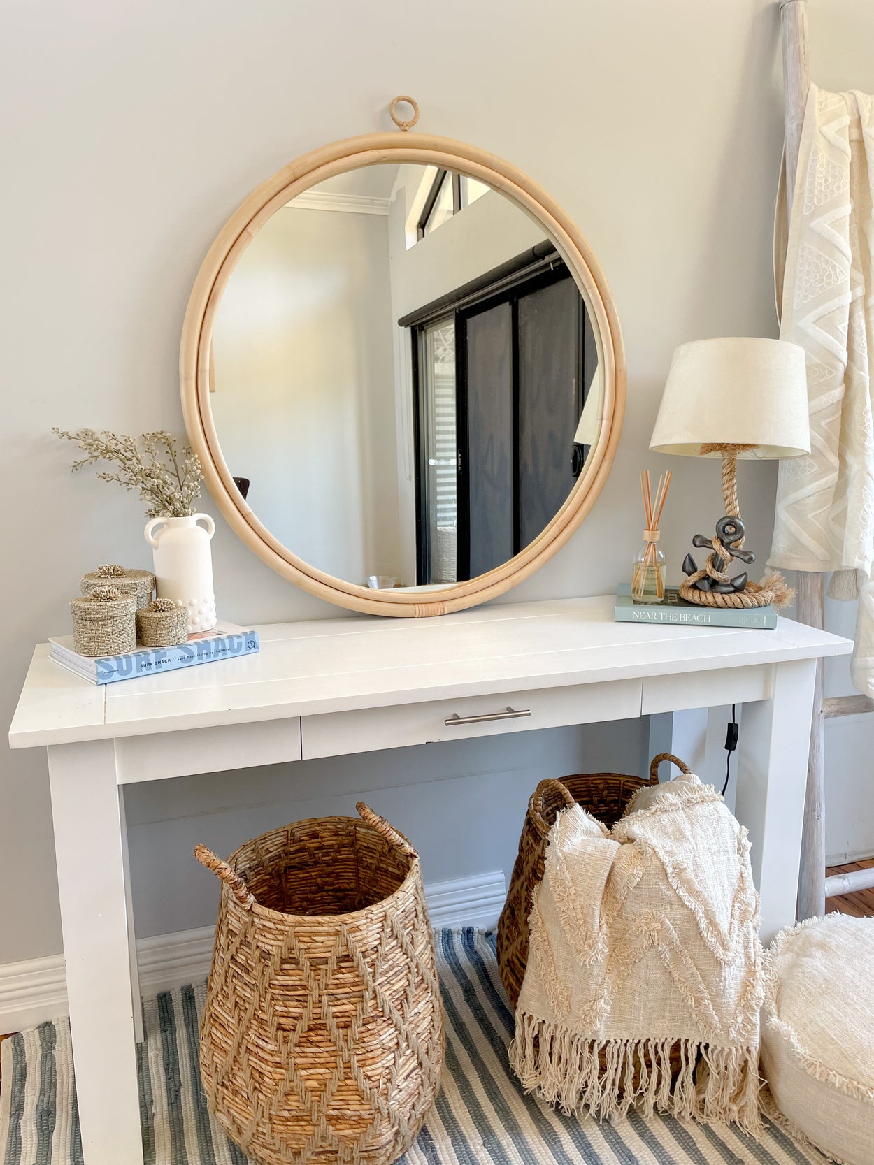 Luna Rattan Mirror