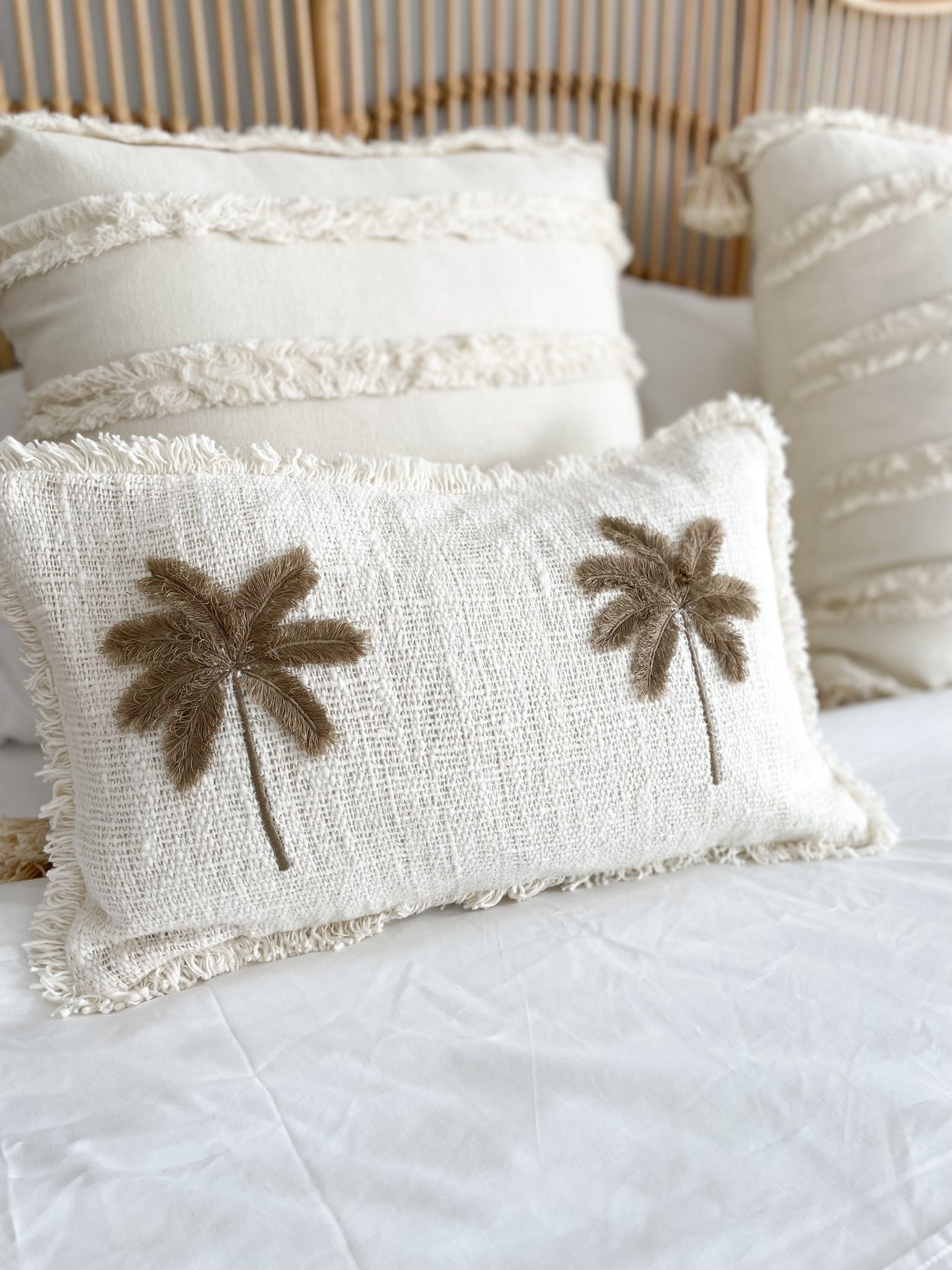 Cotton palm tree cushion