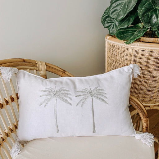 Double Palm Cushion with Tassel