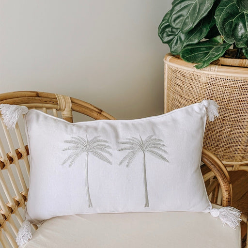 Double Palm Cushion w/Tassel