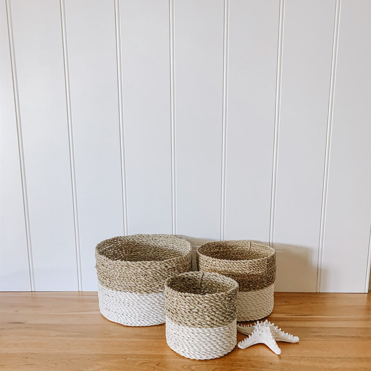Natural Seagrass Basket Set