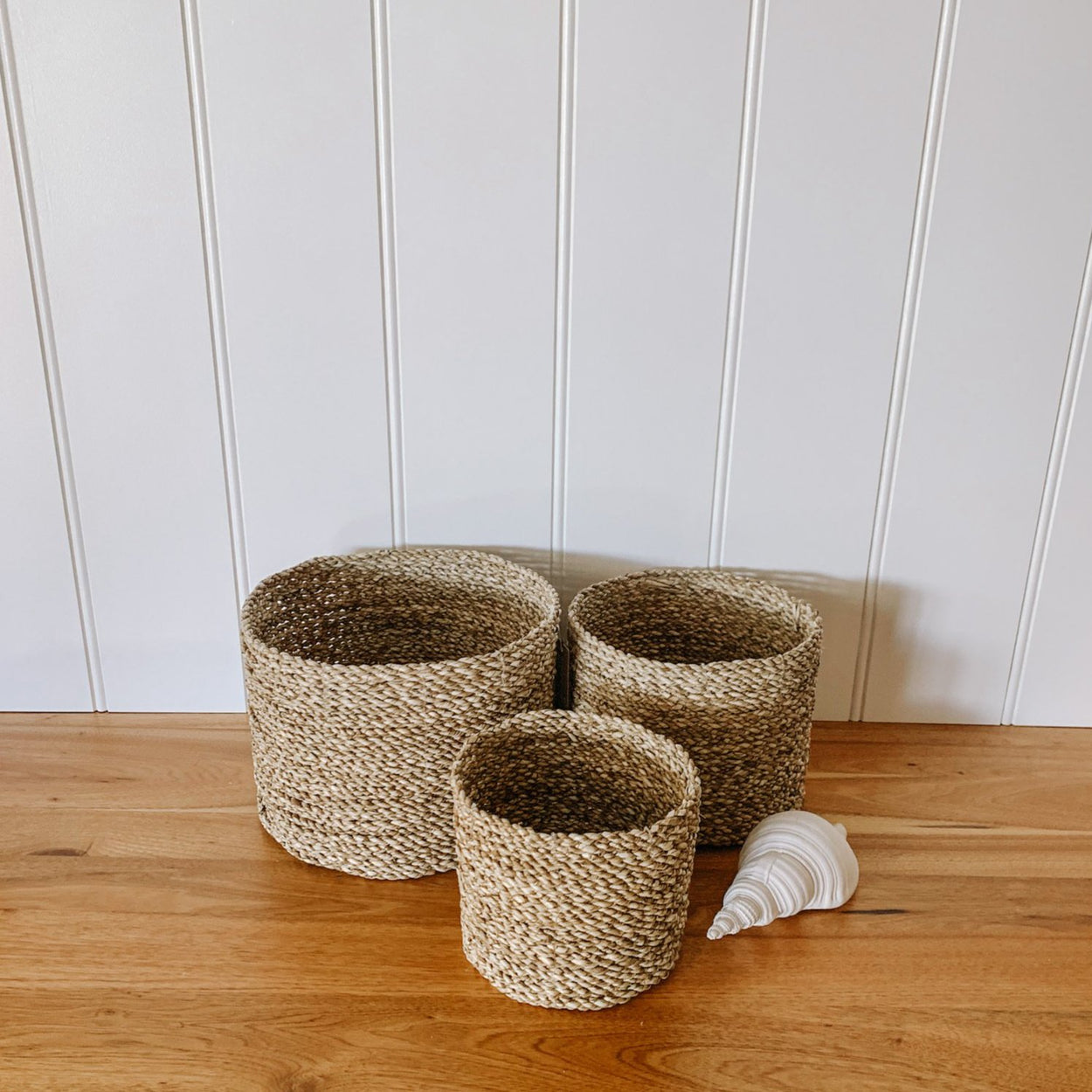Natural Seagrass Basket Set