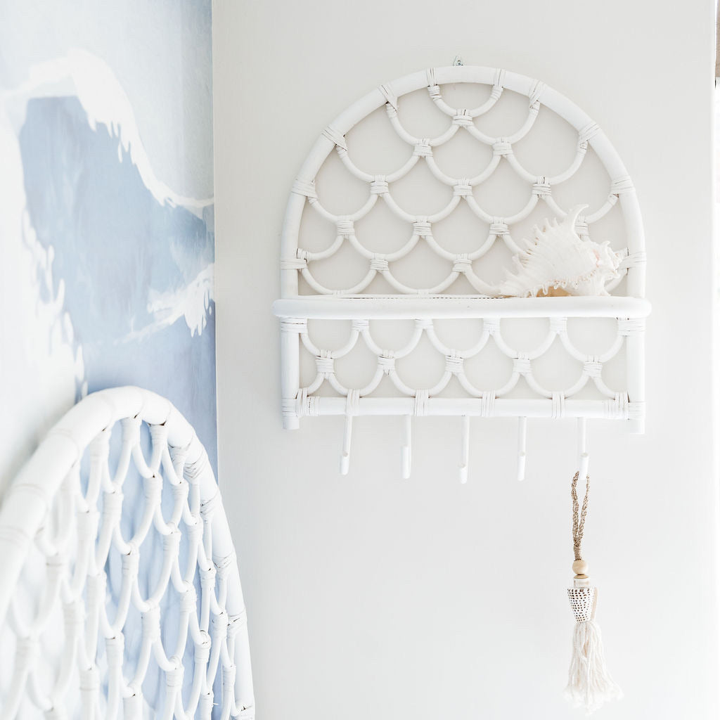 Sirena Mermaid Shelf in White | On Sale