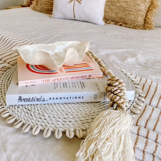 Beaded Cowrie Shell Tassel