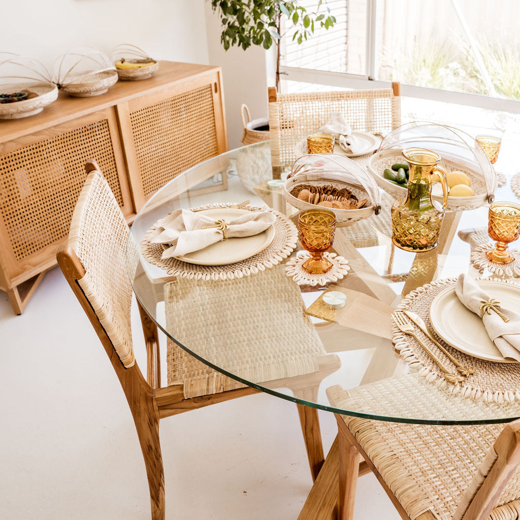 Shell Rattan Placemat