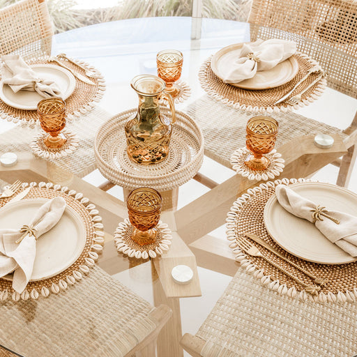 Shell Rattan Placemat