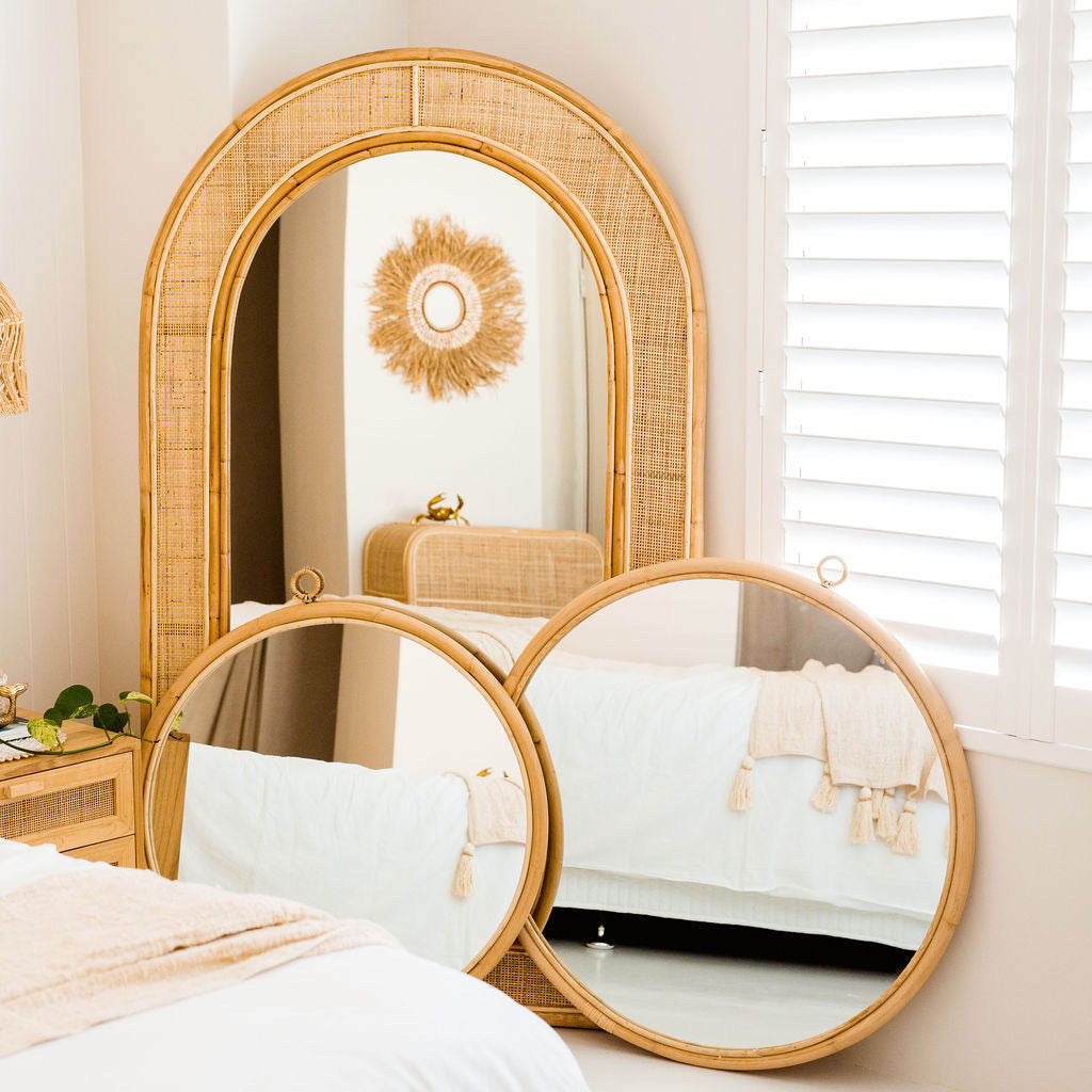Luna Rattan Mirror