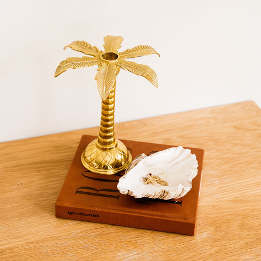 Gold Palm Candlestick