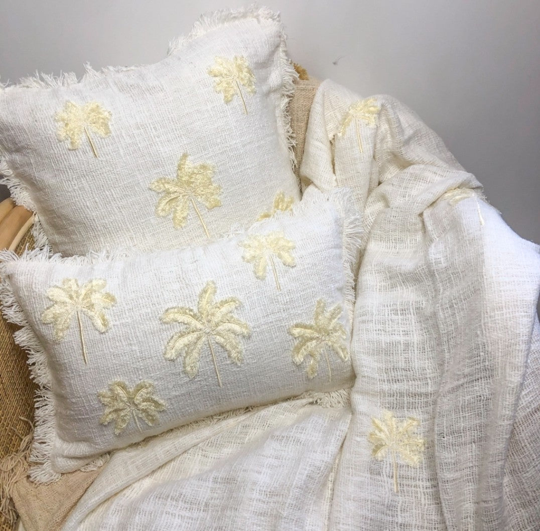 Cotton palm tree cushion