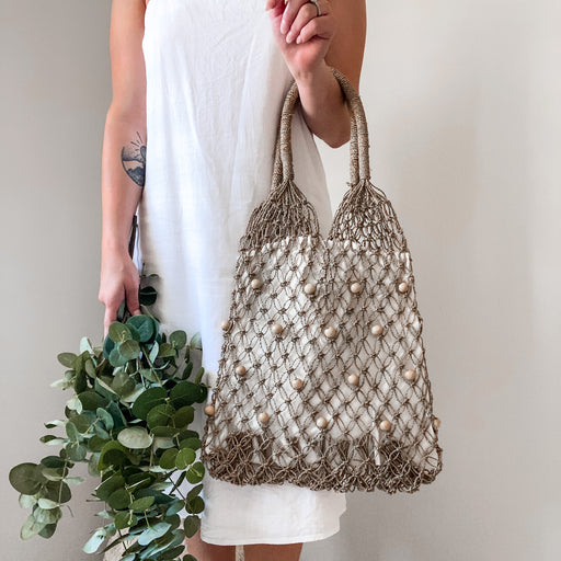 Mykonos Beaded Lined Tote