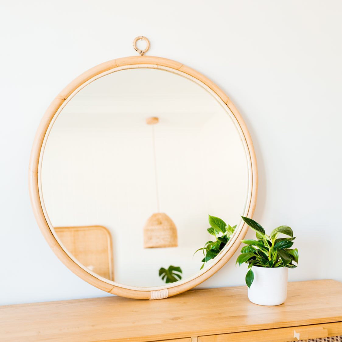 Luna Rattan Mirror