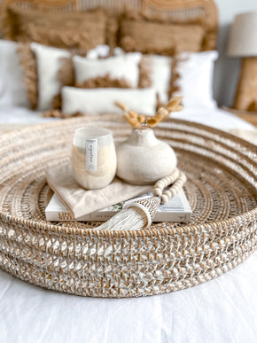 Whitewash Woven Tray