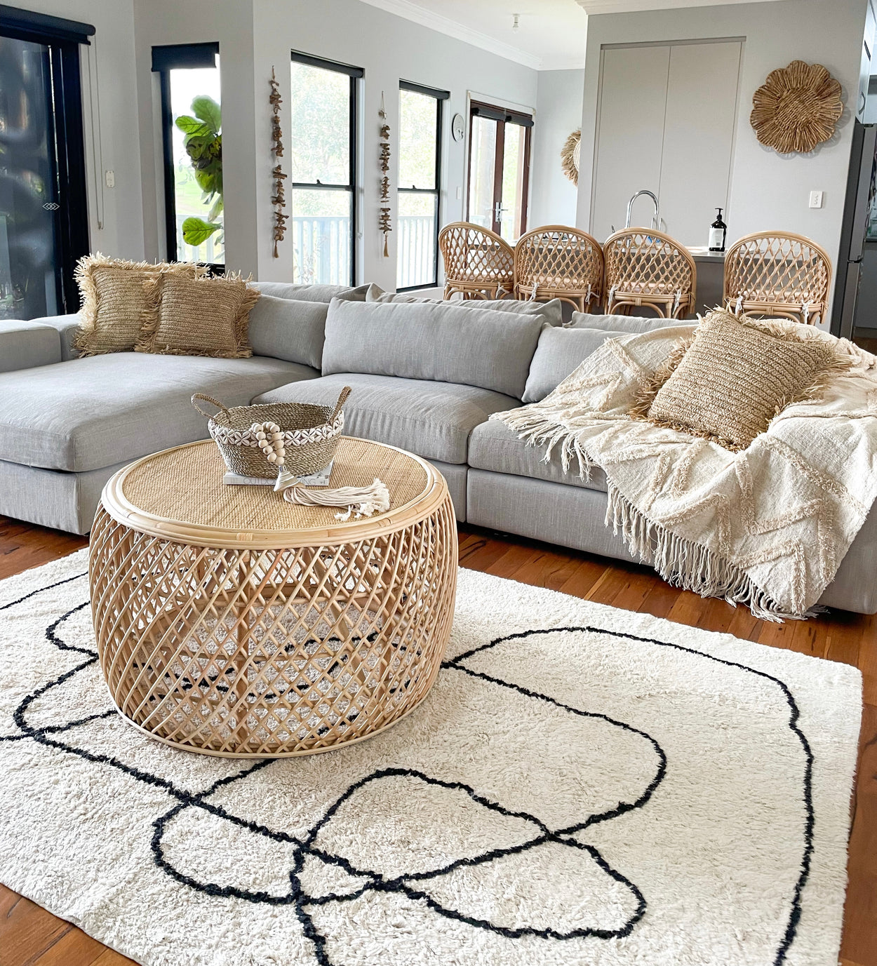 Miller Rattan Coffee Table