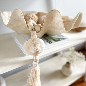 Coral Beaded Tassel