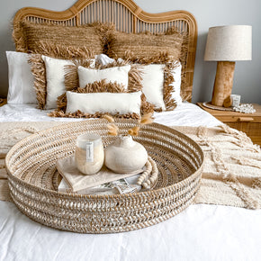Whitewash Woven Tray