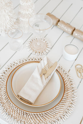 Shell Rattan  Coasters