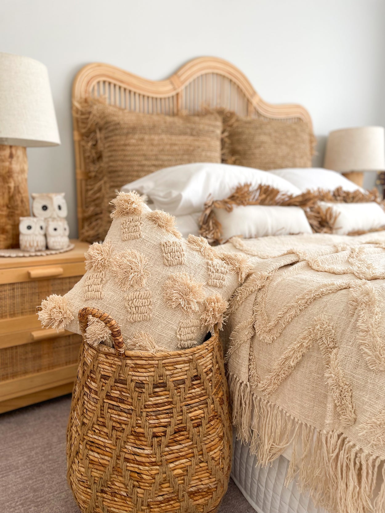 Indi cotton throw | Boho and coastal home decor