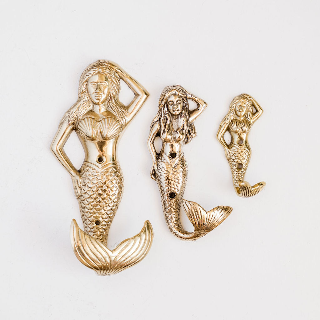 Brass Mermaid Hooks