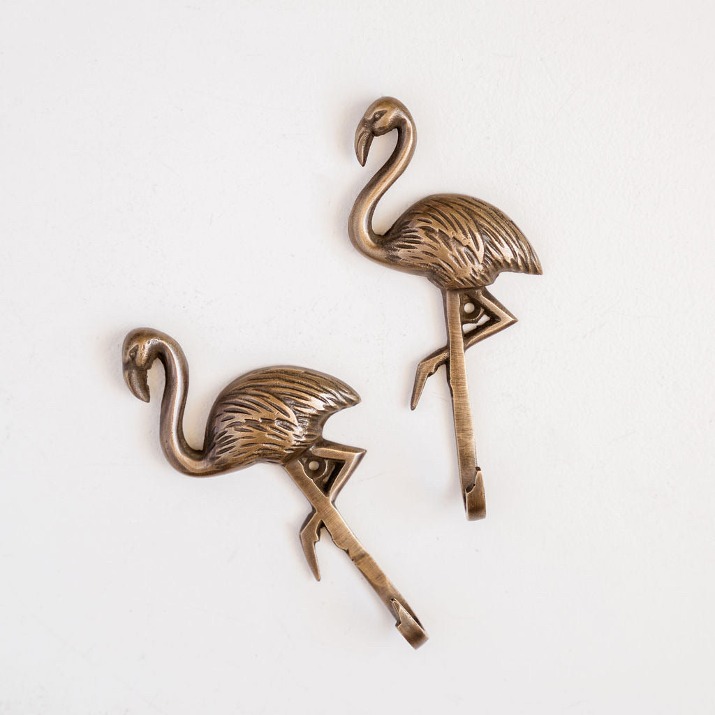 Brass Flamingo Hook