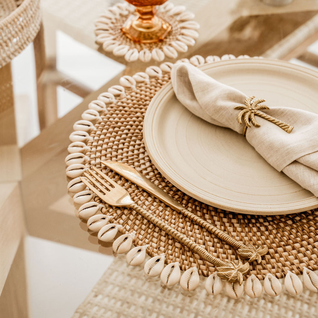 Shell Rattan  Placemat